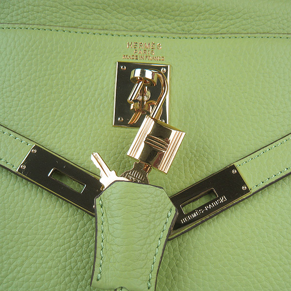 High Quality Hermes Kelly 35CM Togo Leather Bag Green 6308